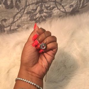 Silver Cain necklace Solid silver pendent.